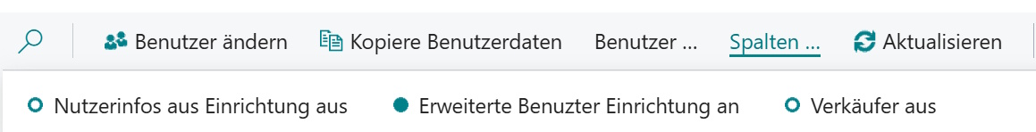 Spalten ein- und ausbelenden