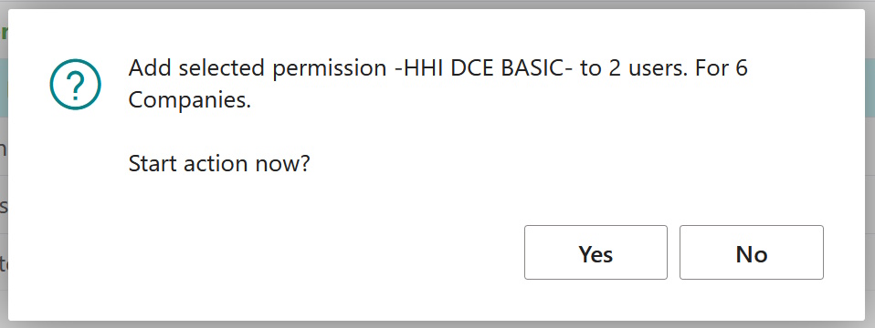 Confirmation before starting