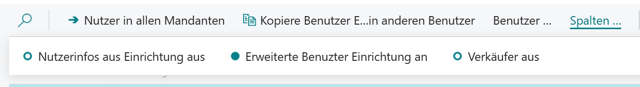 Spalten ein- und ausbelenden